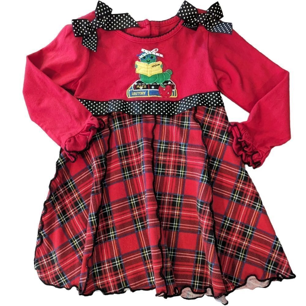Girls vintage Goodlad embroidered school theme‎ book worm dress 🐛📚
